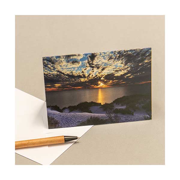 Greeting Card Sunset Coral Bay Sand